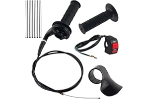 WOXLA Mini Bike Motorcycle Throttle Cable 7/8" 22mm Handlebar Grips Throttle Mounted Motorcycle Cruise Assist Kill Switch Go Kart
