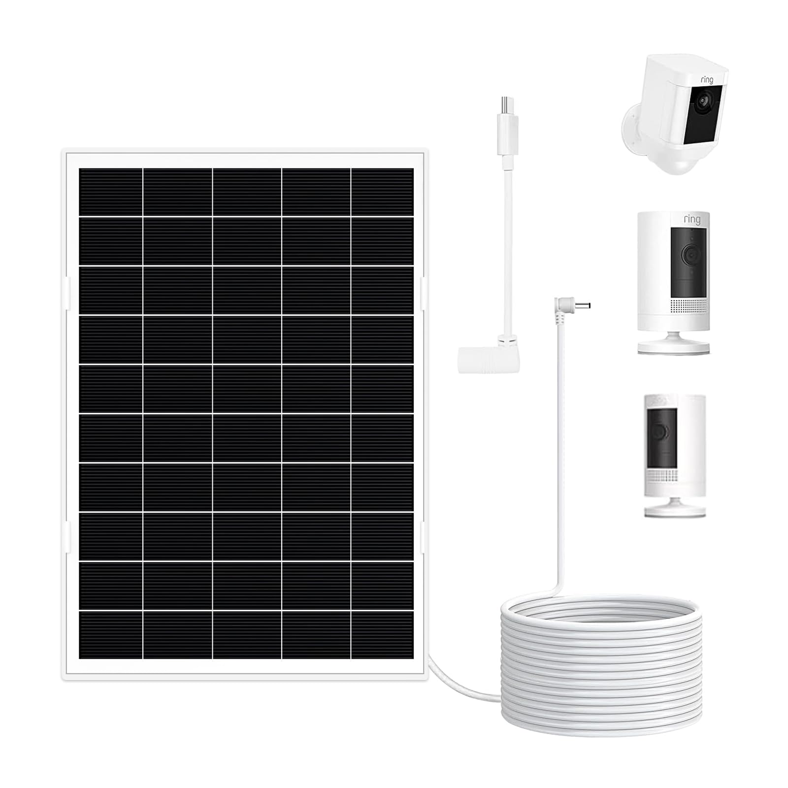 Photo 1 of 1 Pack 8W Solar Panel for Ring Camera Outdoor Wireless, Compatible with Outdoor Cam (Stick Up Cam), Outdoor Cam Plus, Stick Up Cam Pro, Spotlight Cam Battery/Plus/Pro, Fast Charging