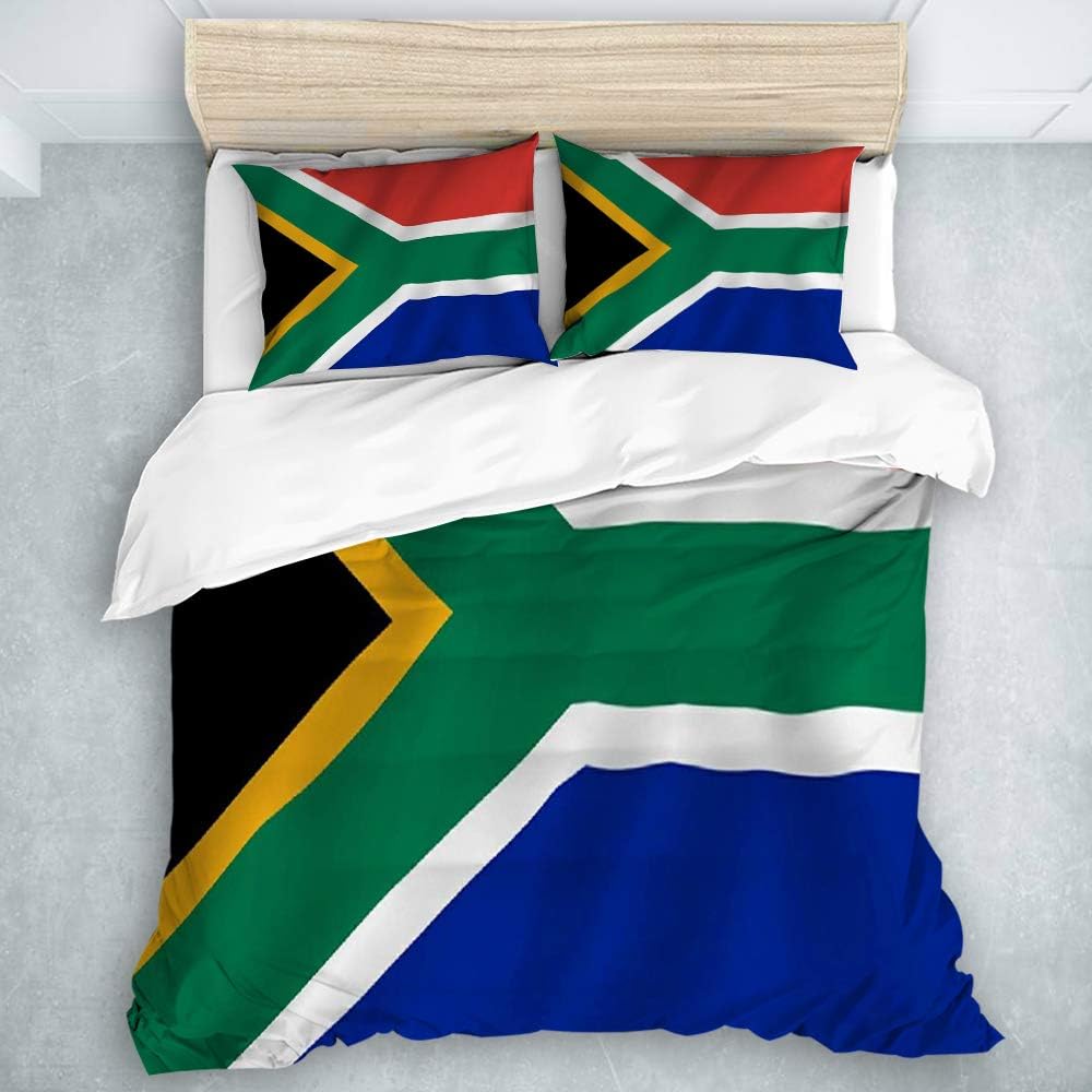 XWJZXS2 Duvet Cover Set,South Africa Flag South African National Flags