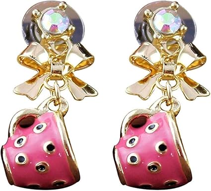 Incrustaciones pendientes asimétricos / Diseño simétrico diamantes de