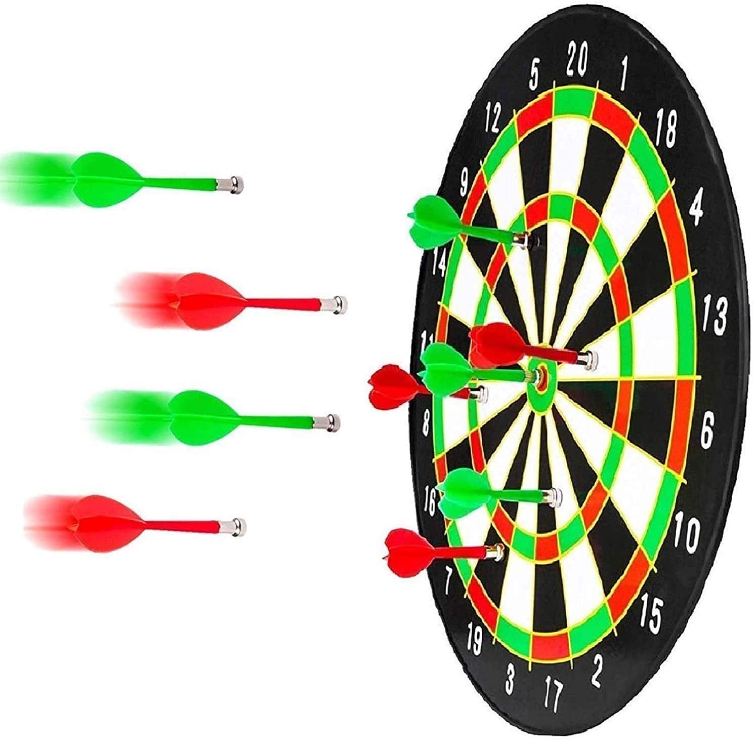 Sharvani Outdoor and Indoor Score Round Dart Board Kit with 6