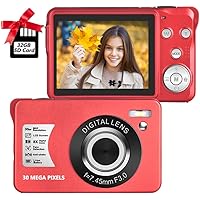 Digital Camera 2.7 Inch LCD Rechargeable HD Digital Camera Compact Camera Pocket Digital Cameras 30 Mega Pixels with 8X…