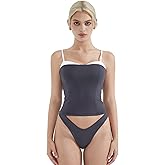 SUUKSESS Women Double Lined Spaghetti Strap Cami Going Out Y2k Sleeveless Tank Tops