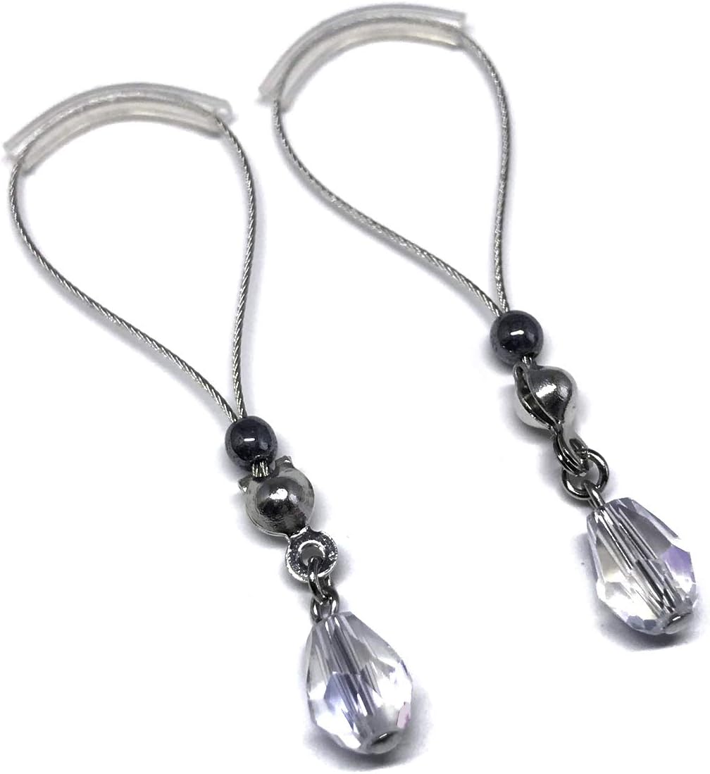 BoDivas Nipple Noose Faceted Teardrop Non Piercing Body Jewelry Rings
