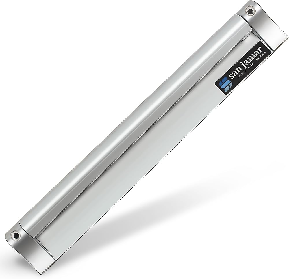 San Jamar CK6524A Aluminum Slide Check Rack 24" Length x 3/4" Width x 2" Height
