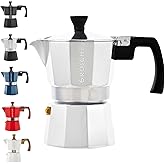 GROSCHE Milano Moka Pot | 3 Espresso Cup - 5 oz | Stovetop Espresso Percolator & Coffee Maker – Portable, Ideal for Home and 