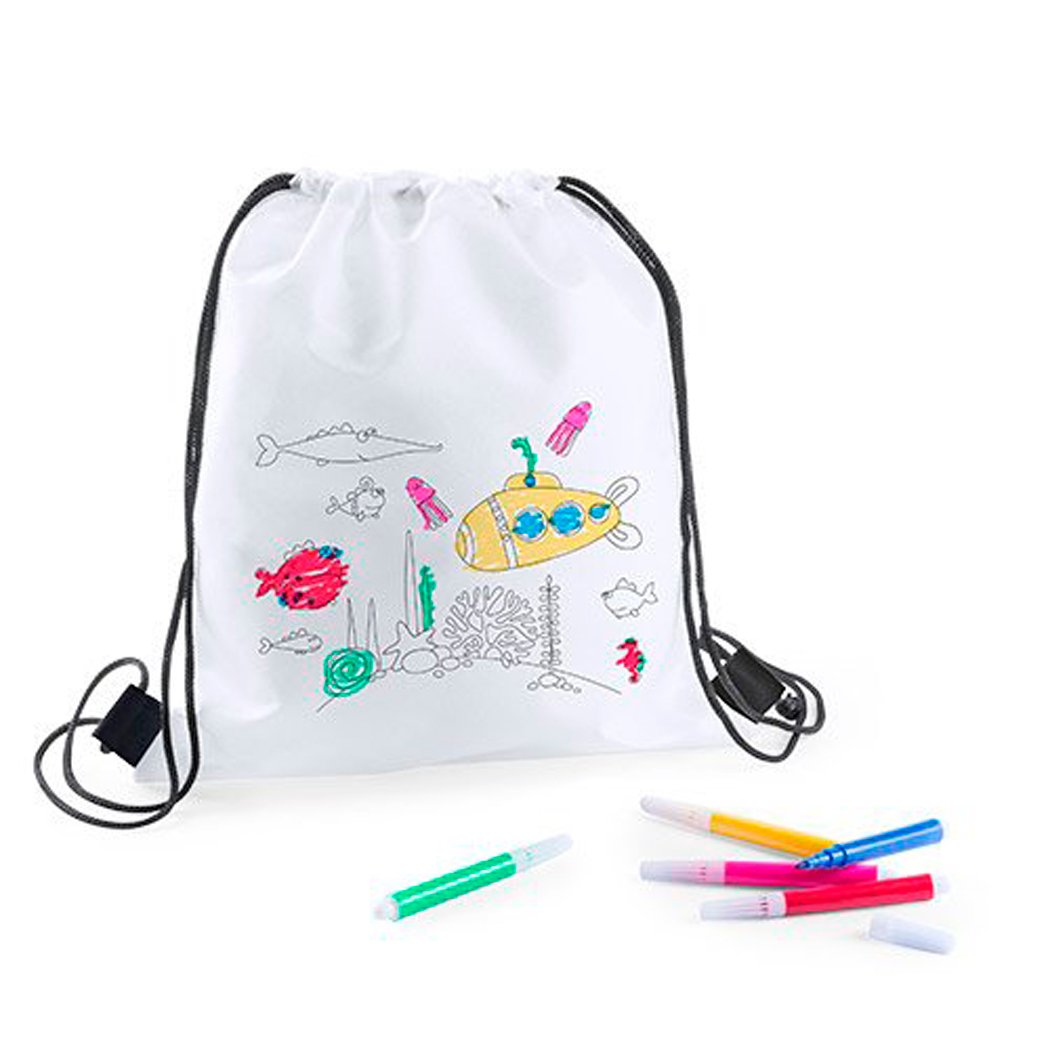 DISOK Lote Mochilas Petate Para Colorear Regalos Cumpleaños Comuniones Colegios Niños Infantiles