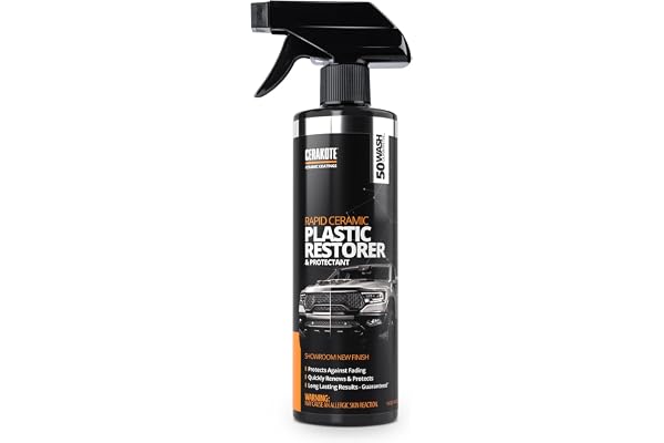Cerakote Rapid Ceramic Plastic Restorer and Protectant - 50 Wash Rating - Protects New Trim - Restores Faded Plastic - Non-Gr