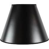 8x16x12 Hardback Empire Lampshade Bold Black Parchment with True Gold Lining by HomeConcept