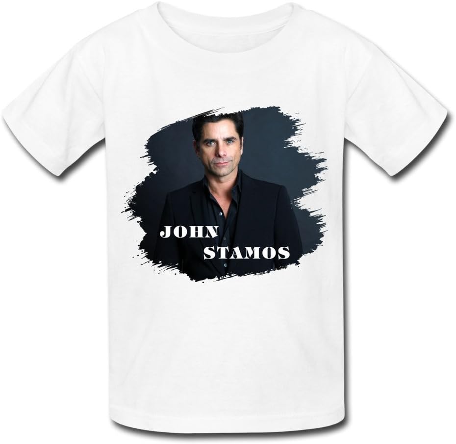 Kazzar Kid's John Stamos Portrait Art Round Collar T Shirt