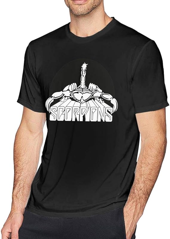 Amazon サソリバンドtシャツメンズoネック半袖ファッションカジュアルtシャツ Tシャツ カットソー 通販