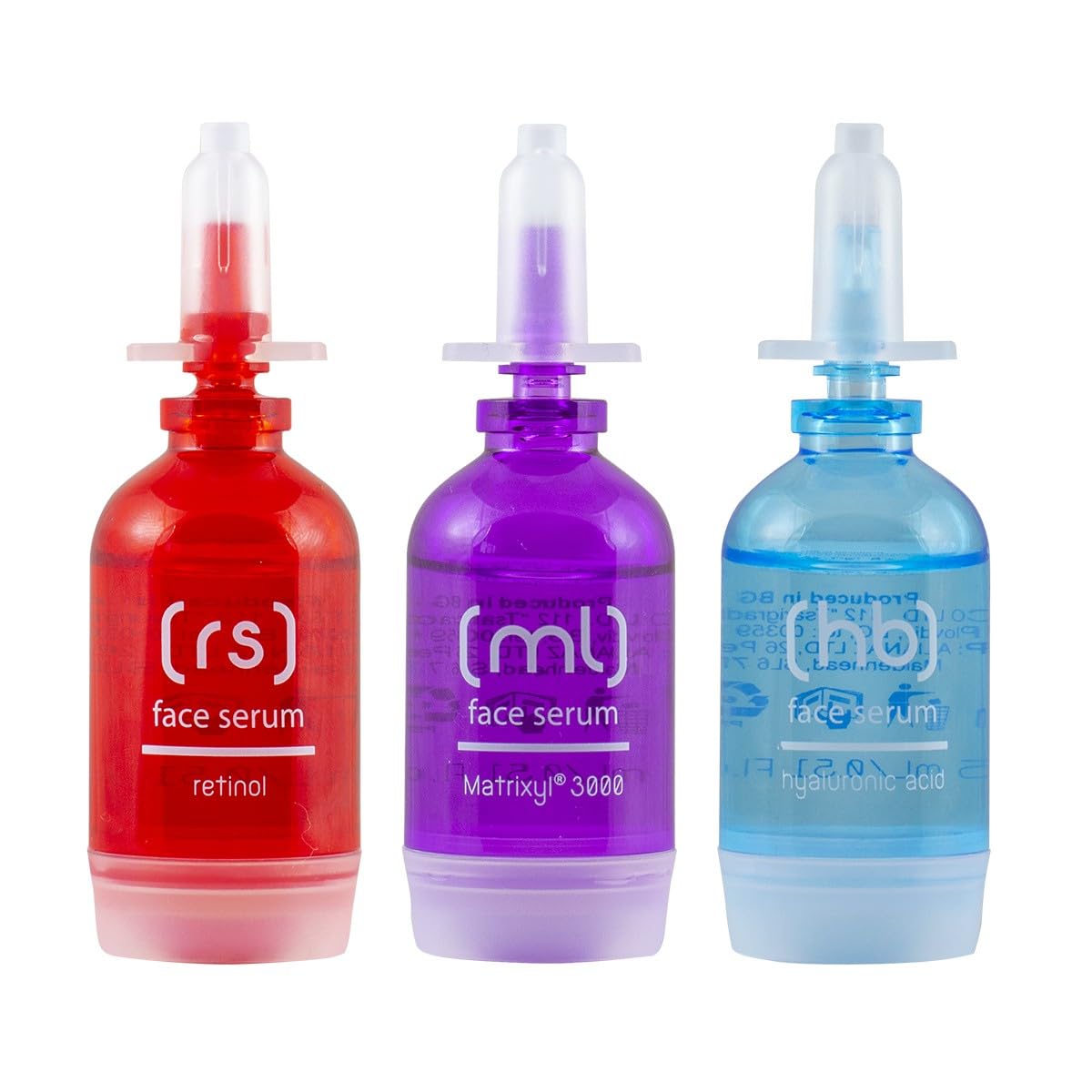 Skincyclopedia 1% Retinol Serum, 10% Matrixyl 3000 Serum and 10% Hyaluronic Acid Serum for Face Set - Resurfacing, Anti Wrinkle and Hydrating Face Serum Skincare Set for Dry and Aging Skin, 3x15ml