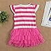 Girls Peppa Pig cartoon baby Summer Party Chiffon Bow Tunic Top Tutu Dress,4T/5,Rose Red