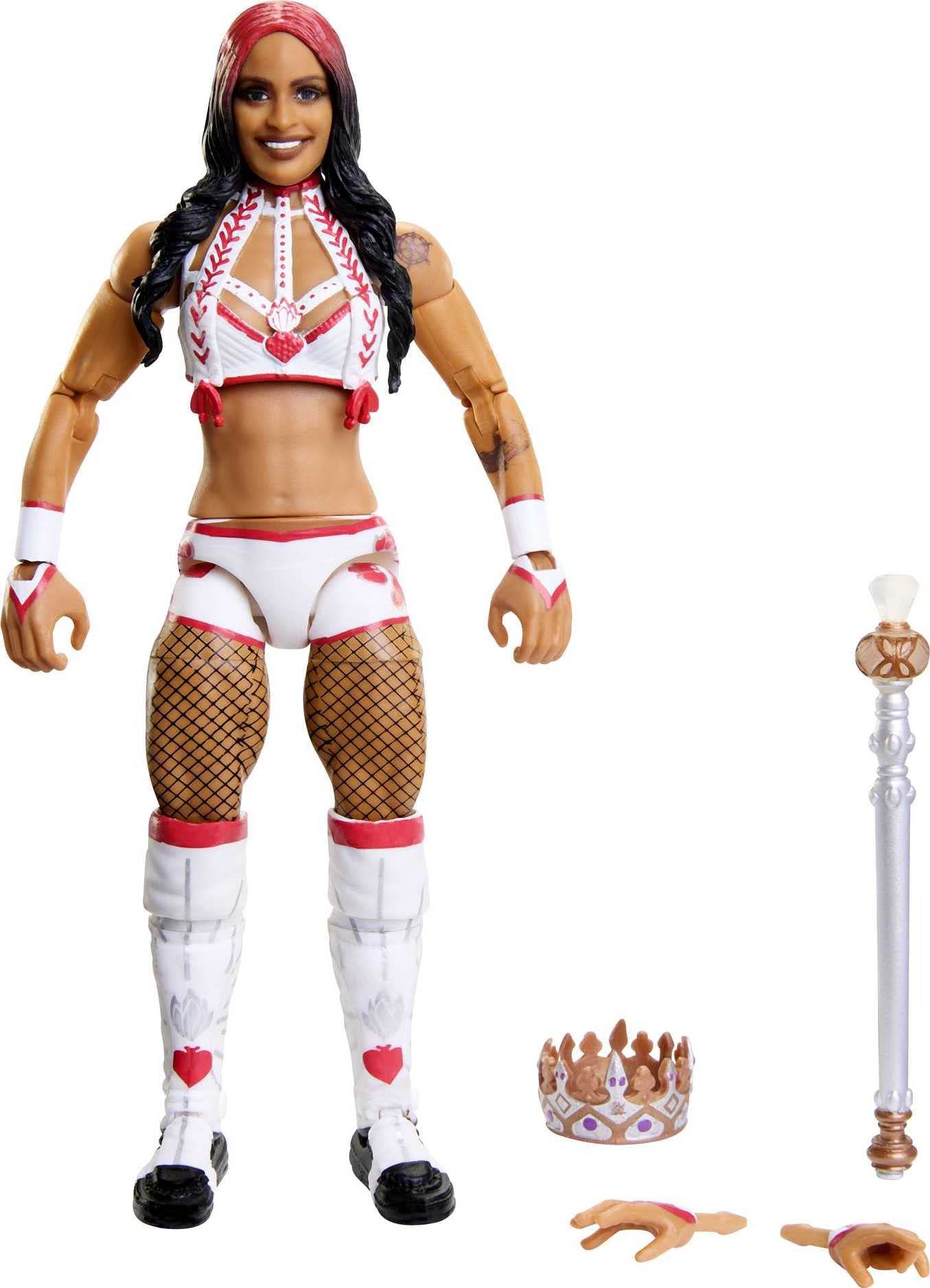 Mattel WWE Elite Collection Action Figure & Accessories, Series #99 Queen Zelina 6-inch Collectible with 25 Articulation Points & Swappable Hands