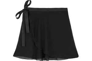Zando Girls Ballet Wrap Skirts for Teens Chiffon Sheer Adjustable Skirt Dance Clothes Adult Toddler Women Ballerina