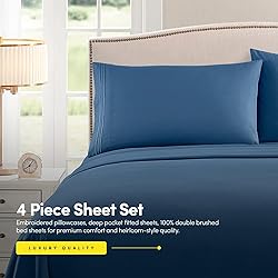 1500 Supreme Collection Twin XL Sheet Sets Denim