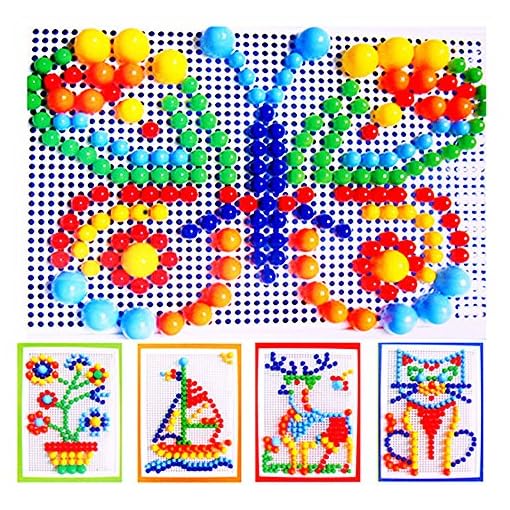 Puzzle Pegboard Sunsbell 296pcs Mushroom Nails Jigsaw Puzzle for Children - Image 8