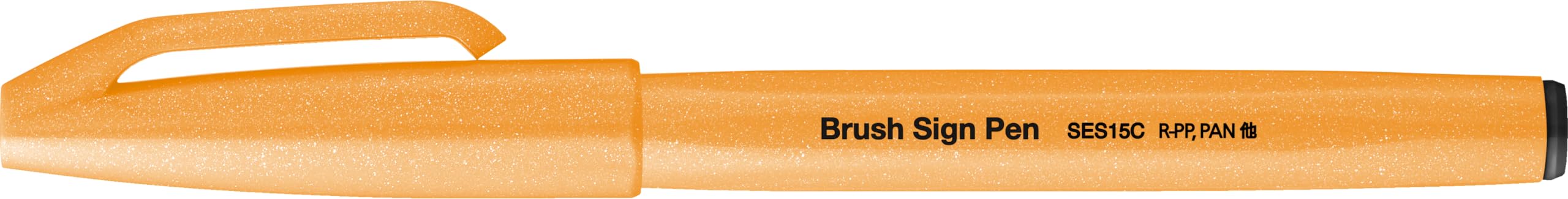 Pentel SES15C-FFX Brush Sign Pen Neon Orange Fibre Tip Brush Like Tip Pack of 10