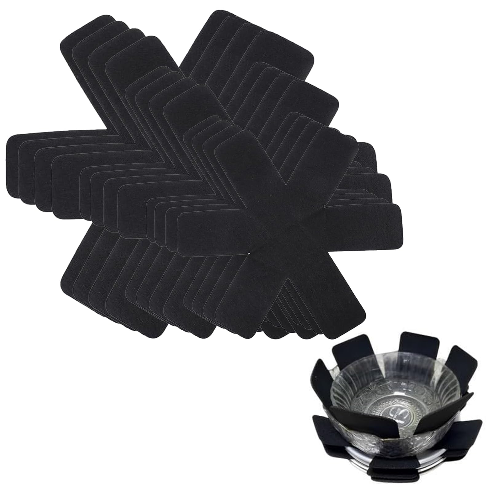 12 Pcs Pan Protectors For Stacking, Pan Separators Protectors, 3 Different Size Pot Protectors For Stacking, Pan Separators Protectors For Stacking And Separating Various Types Of Cookware(Black)