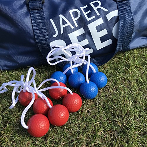 JAPER BEES Premium Ladder Ball Toss Game Set, Yard Game,Golf Toss, Blongo Bolo Ball Lawn Game with Thickest Pipes, 6 Real Golf Ball Bolas, Fasion Carrying Bag - Thumbnail 2