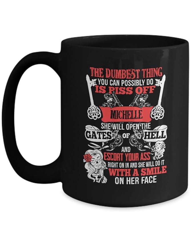 Amazon.com: Mi nombre de Michelle – taza de café, 11onza ...