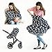 Multi-Purpose 5 in 1 Stretchy Nursing Cover by Mother Exclusive – Breastfeeding Shawl - Baby Car Seat Cover - FREE Baby Pacifier Clip Included (Dark Navy)