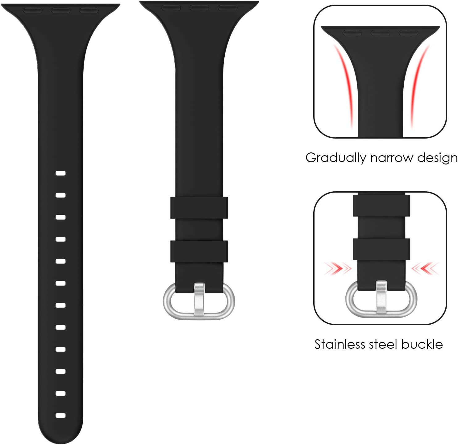 PARMPH 3 Packs Sport Strap Compatible with Apple Watch Strap 38mm 40mm 41mm 42mm(Series 10) - Image 3