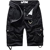 FOURSTEEDS Women's Cotton Relaxed Fit Casual Multi-Pocket Bermuda Cargo Shorts