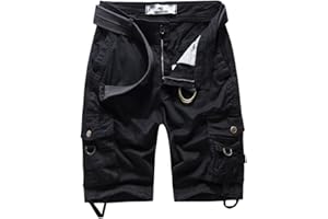 FOURSTEEDS Women's Cotton Relaxed Fit Casual Multi-Pocket Bermuda Cargo Shorts