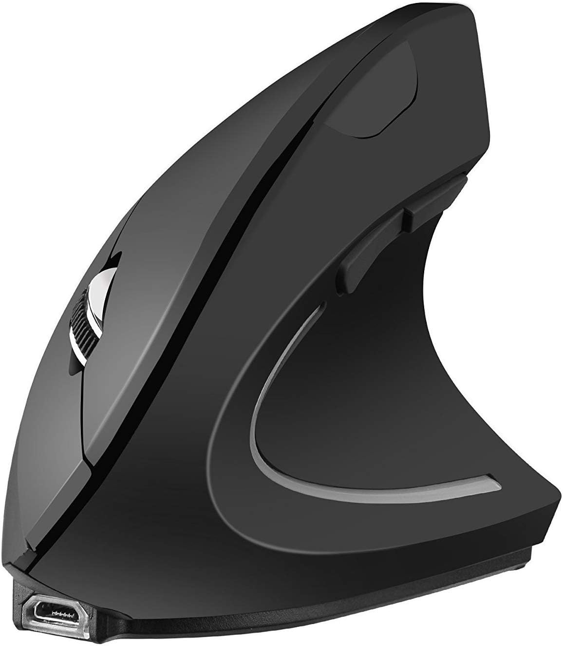 Ergy - The Ergonomical Mouse - Wireless Optical-Inbuild Rechargeable Battery Vertical Mouse - 2.4 Ghz, 6 Buttons - Adjustable DPI