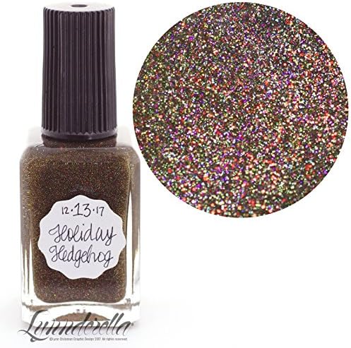 Lynnderella 2017 Advent Nail Polish Caramel Brown Shimmerella—December 13-Holiday Hedgehog