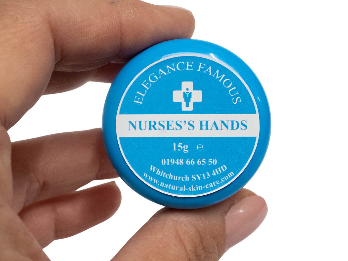 Nurses Hand Cream 15g Pocket Scrubs Size by Elegance Natural Skin Care for Dry Chapped Skin for Nurse Nurses GP Hospital