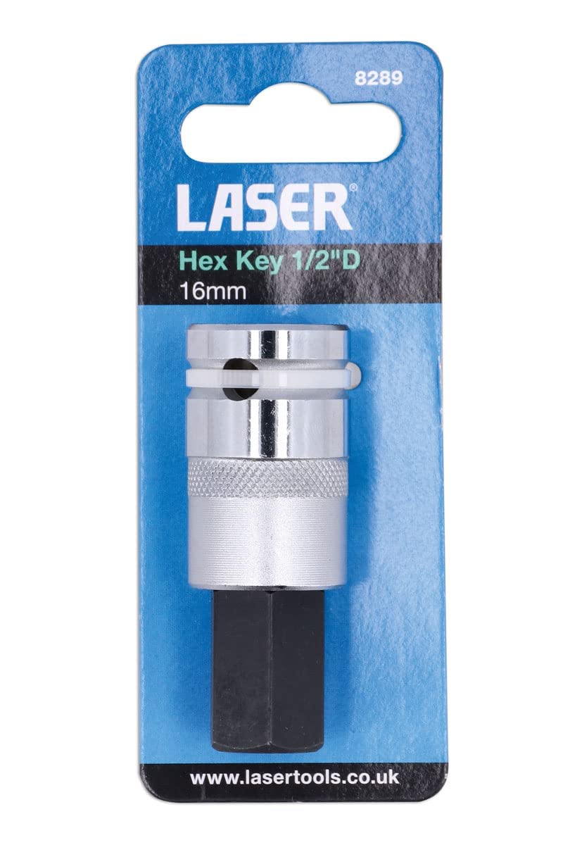 Laser Tools 8289 16mm Hex Key 1/2" D, Black,Chrome, Variety Pack