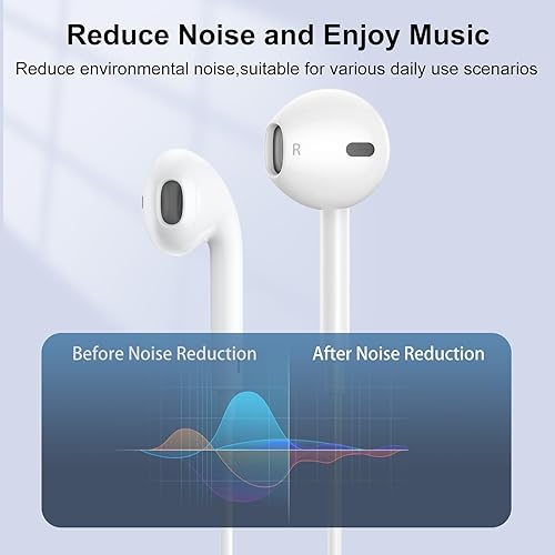 Apple Earbuds for iPhone Headphones Wired Earphones with Lightning