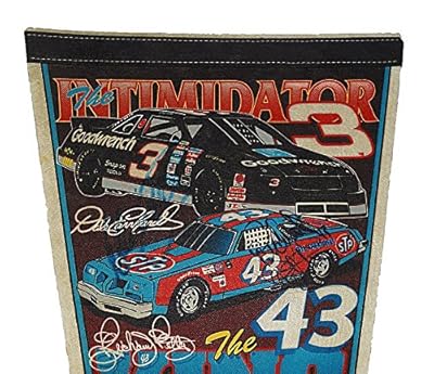 2X AUTOGRAPHED Dale Earnhardt Sr. & Richard Petty 1995 Seven-Time Champions THE INTIMIDATOR & THE KING (7X Champs) Vintage & Original NASCAR Racing Collectible Pennant Banner with COA