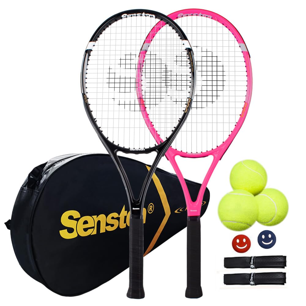 Senston Tennis Racket set of 2 for adult 27 inch Tennis Racquet