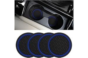 XINLIYA 4PCS Car Cup Holder Coasters, Dustproof Automotive Interior Accessories Mat, Non-Slip Insert Water Bottle Holder Pads