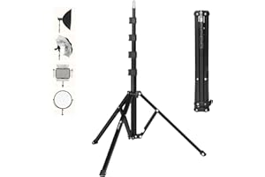 TARION Studio Light Stand 6.2 Feet Photographic Lighting Tripod Stand Foldable Photo Stand Boom Aluminum Professional Lightin