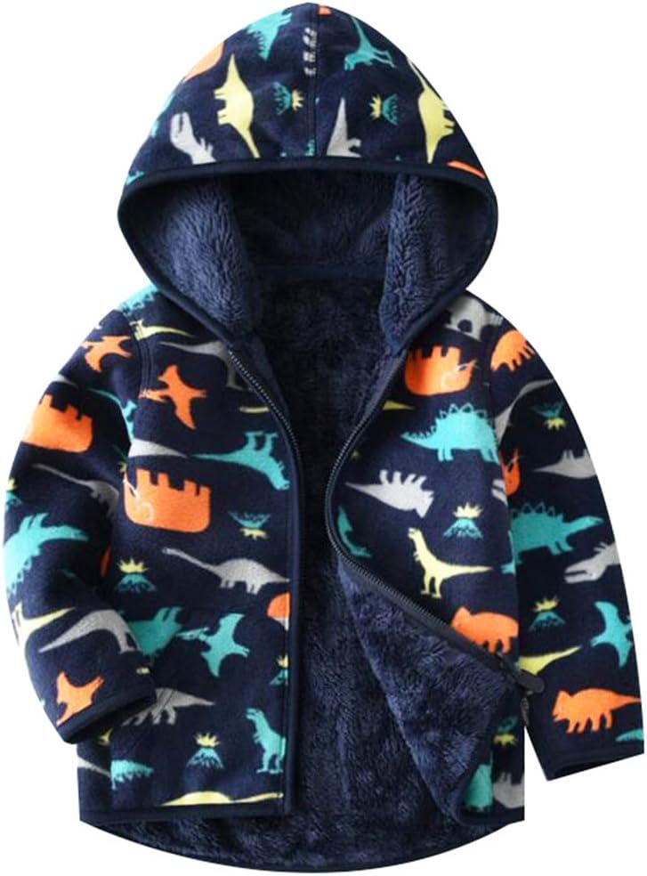 AchiyiBaby Toddler Boys Girls Sherpa Fleece Lined Jacked Sweatshirt Fall Winter Autumn Warm Coat with Hooded
