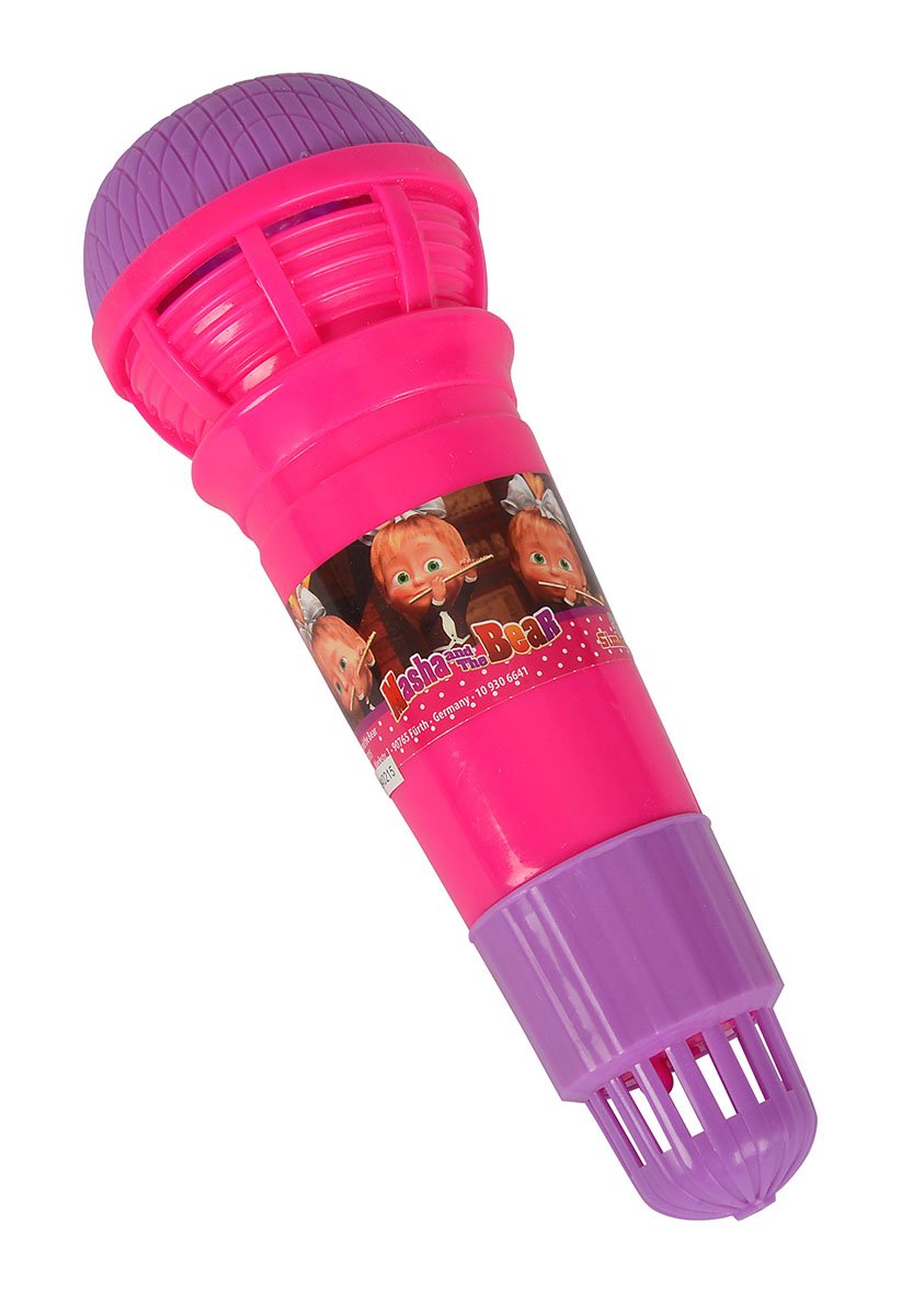 Simba 109306641 – Masha and the Bear echo microphone 24 cm, 2 assortments.