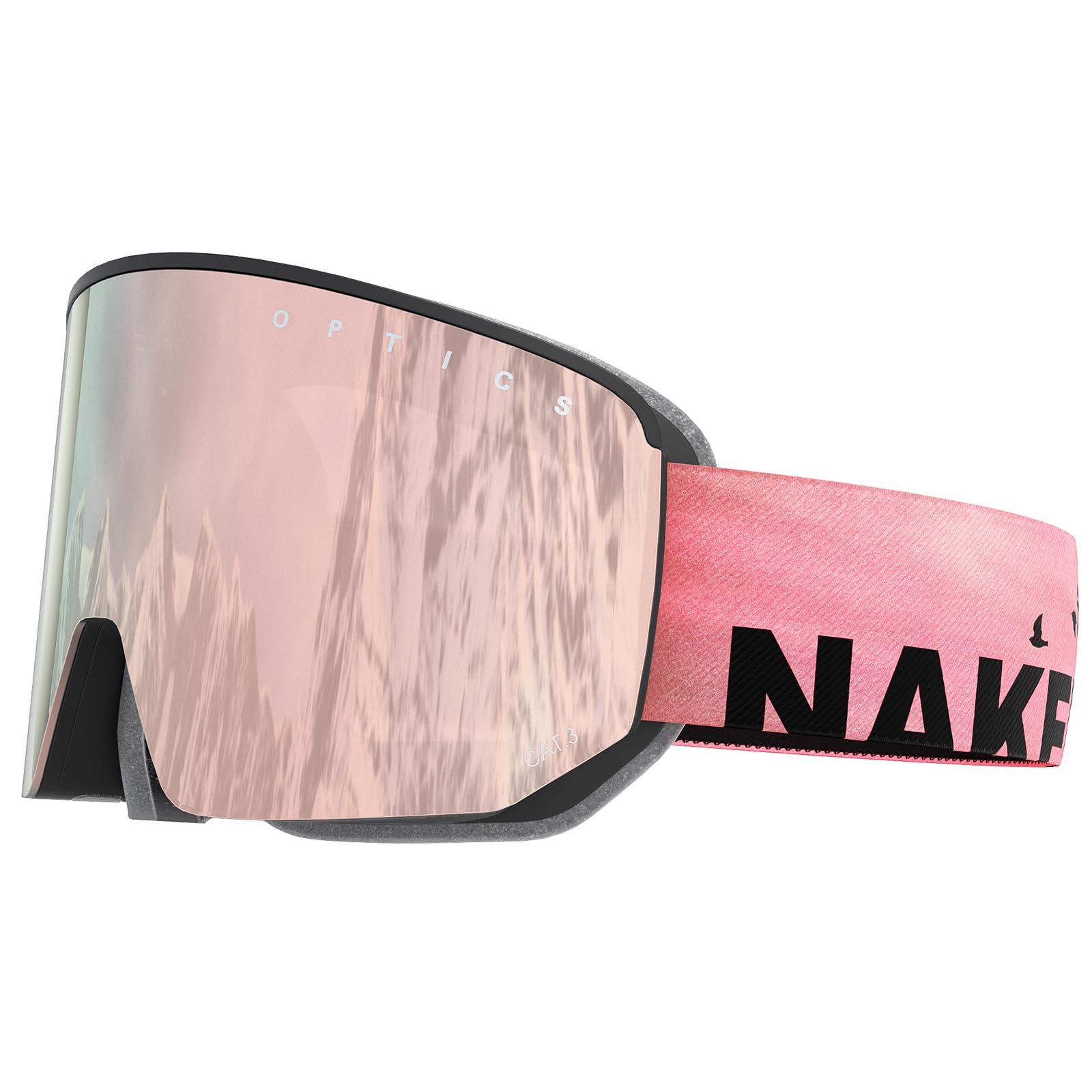 NAKED Optics The NOVA Ski Goggles Men, Ski Goggles Women, Snowboard Goggles (NOVA Birdy, + bad weather lens included)