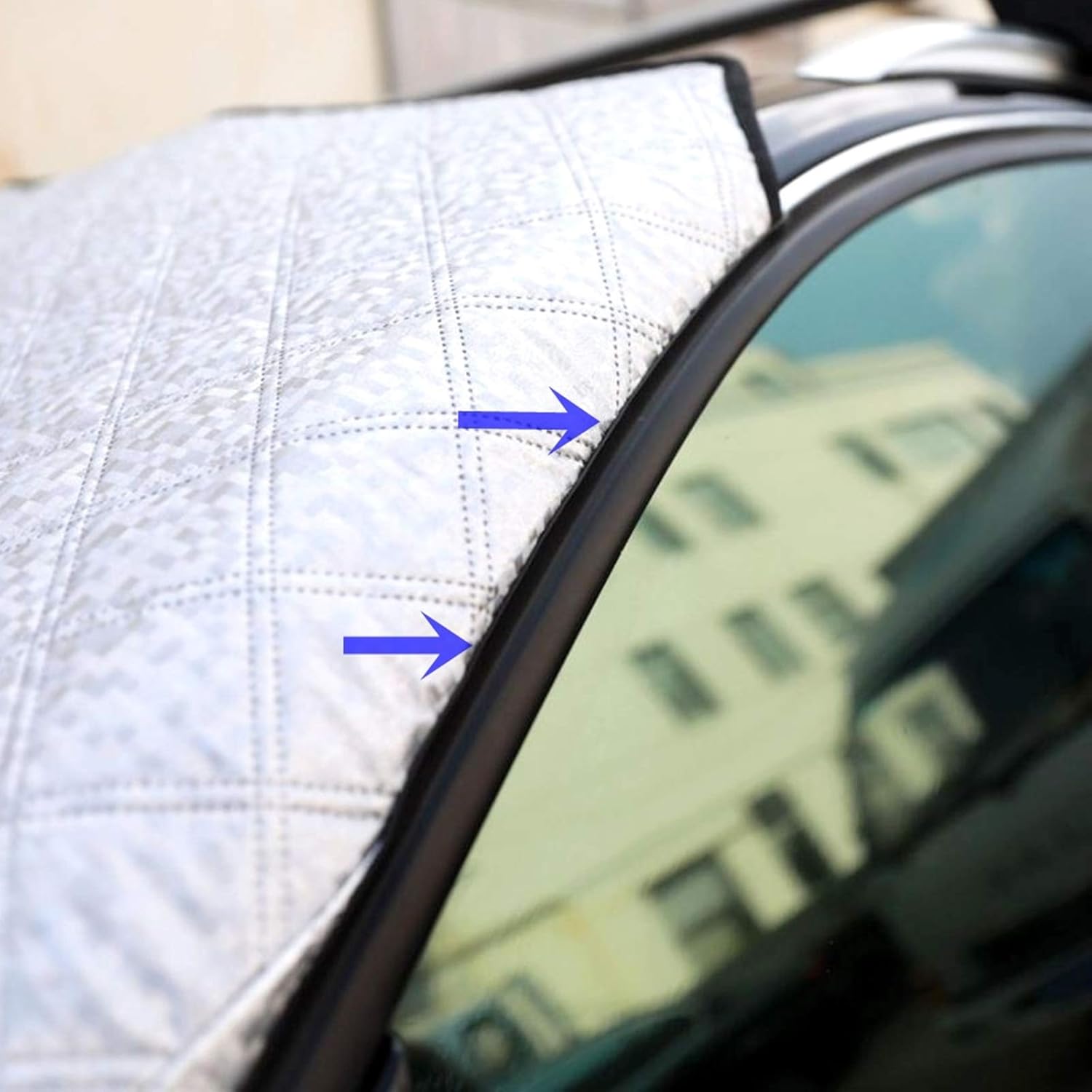 Amazon Co Jp Scgeha フロントカバー 車 凍結防止シート フロントガラスカバー 霜よけ 雪対策 日よけ 簡単取り付け 車 バイク