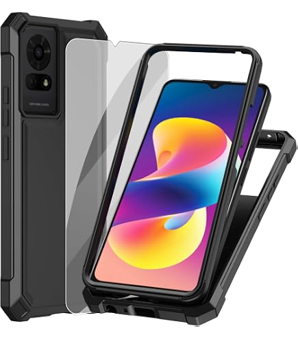 Amazon.com: RAUEDWDJS for TCL K24 Case with Tempered Screen Protector,Heavy  Duty Hard PC & Soft TPU Bumper Shockproof Protective Phone Case for TCL K24  T434D 2024,Jumping Dolphins : Cell Phones & Accessories