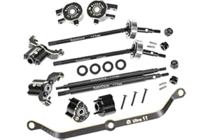 RampCrab Axle widening Upgrade Parts for TRX4M, 11mm Wider on Each Side (Front & Rear), Brass Upgrades Parts for TRX4m RC Crawler Car, Fit for 1/18 TRX4-M Unlimited Trail Buggy, Ultra 11