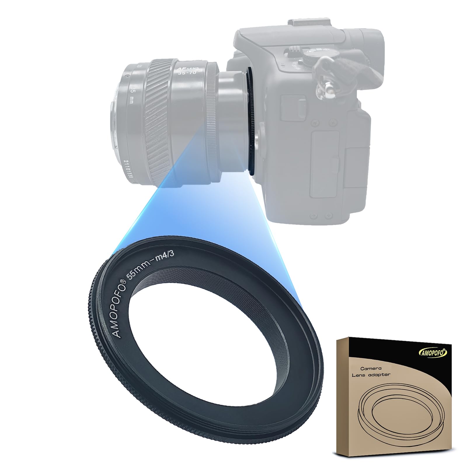 55mm Filter Thread Macro Reverse Mount Adapter Ring,For Olympus M4/3 Camera LUMIX GX7 GF6 GH3 G5 GF5 GX1 GF3 G3 Olympus OM-D E-M1 E-M5 E-PL6 E-P5 DSLR Cameras