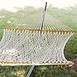 Original Cotton Rope Hammock with Stand Size: Deluxe (x-large)