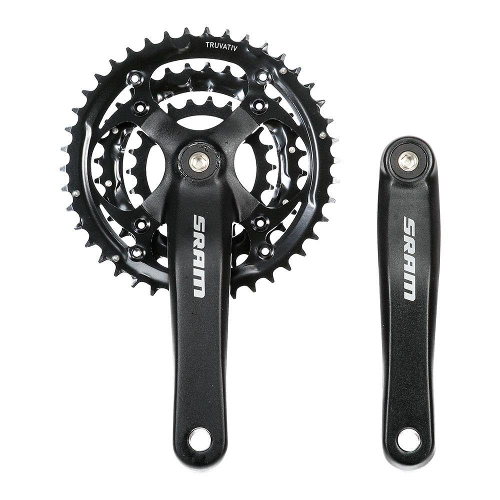 Sram S600 Triple Chain Ring Set 3 x 8 Speed Squaretaper 42-32-22T, 175 mm, Blast Black