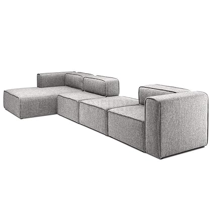 Amazon Com L Shaped 3 Seater Left Sectional Chaise Sofa Bjorn