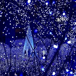 Joomer Blue Solar Christmas Lights 72ft x 2 Pack