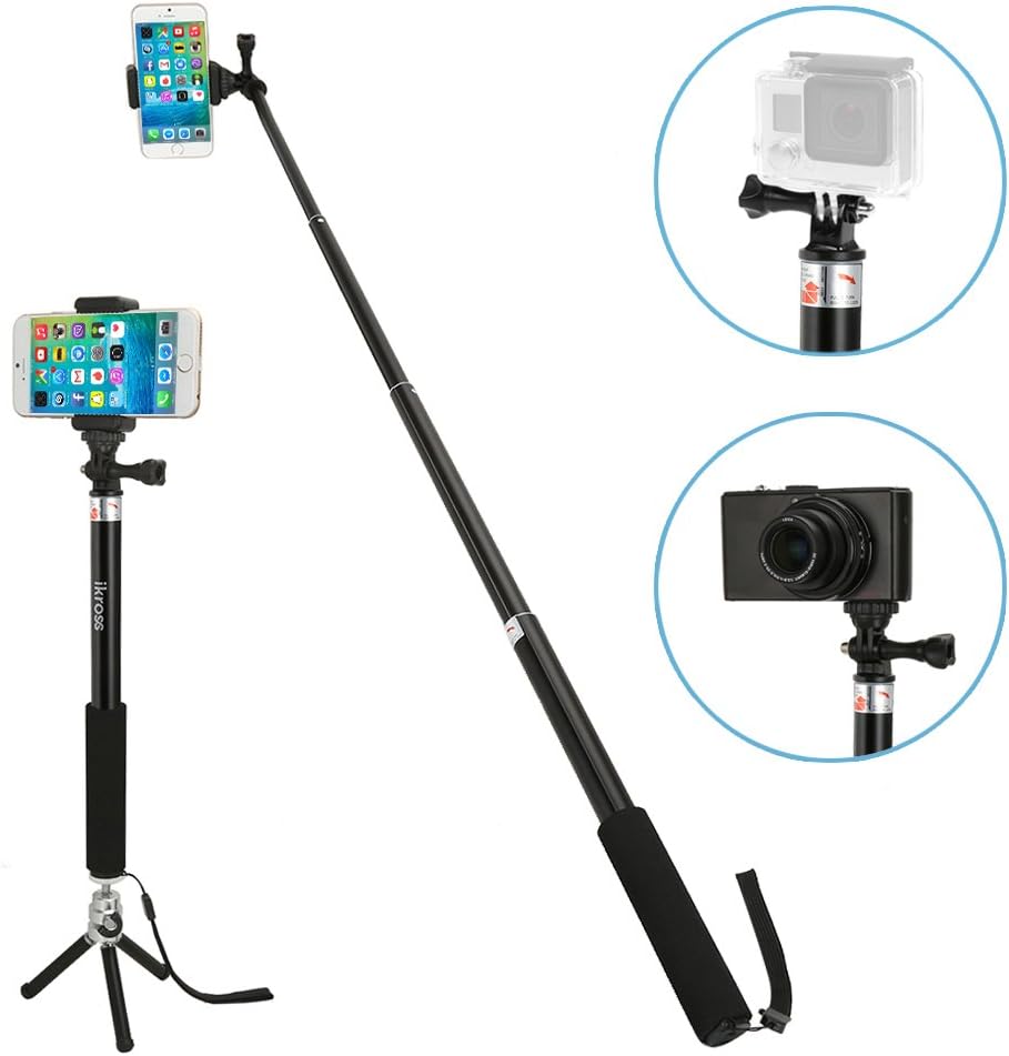 Monopod Selfie Stick, iKross 3in1 Monopod Selfie Handheld Extendable